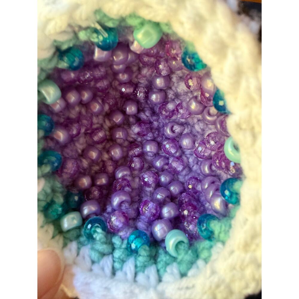 Crochet Geode acrylic handmade purple and blue - Picture 4 of 7